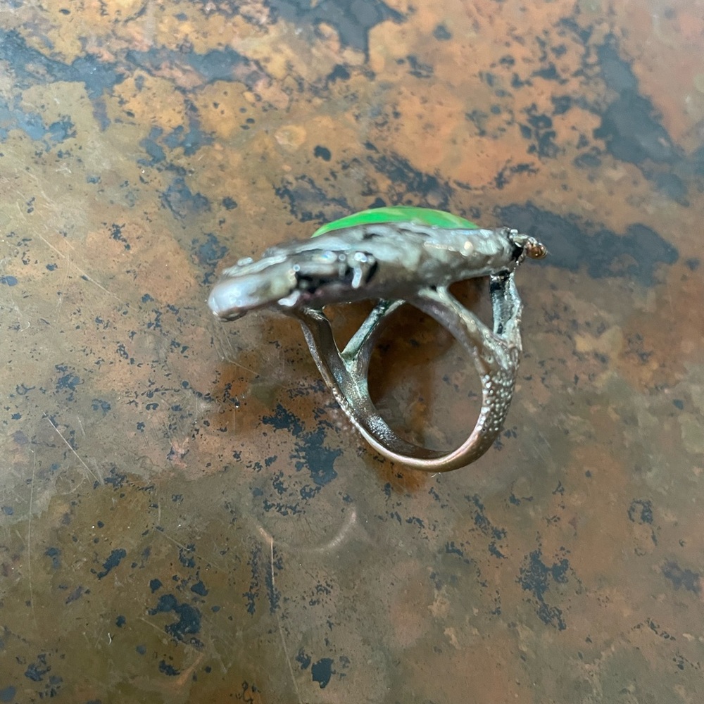 Alexis Bittar Green Mojave Turquoise Ring size 7 (AS IS) - Picture 6 of 7